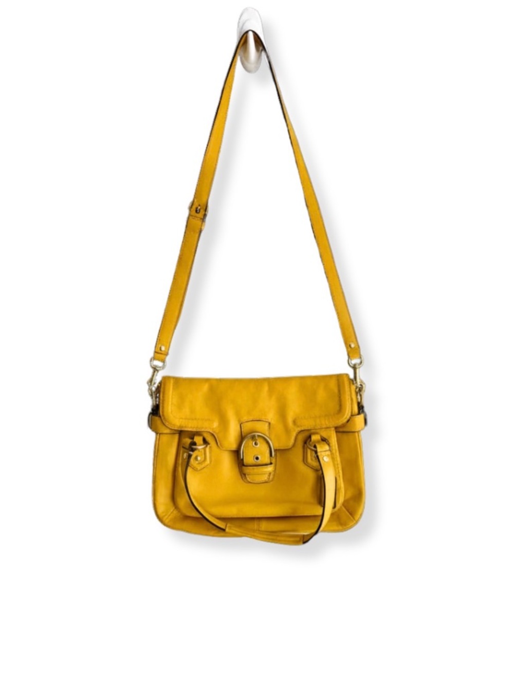 Coach Yellow Leather Crossbody Flap Bag - Picture 2 of 6